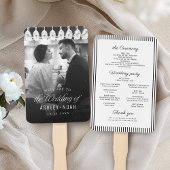 Simple Elegant Classy Script Photo Wedding Program ハンドファン