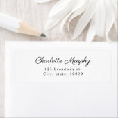 Simple Elegant Classy Script Return Address Labels ラベル (インサイチュ)
