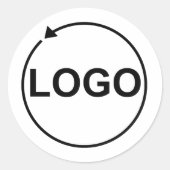 Simple Elegant Company Logo Here | カスタム ミニマル ラウンドシール (正面)