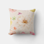 Simple Elegant Contour Map Lines Throw Pillow クッション (正面)