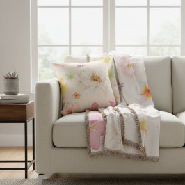 Simple Elegant Contour Map Lines Throw Pillow クッション