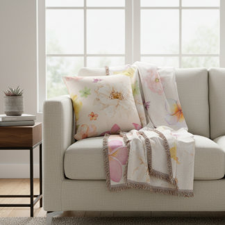 Simple Elegant Contour Map Lines Throw Pillow クッション