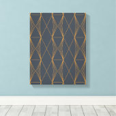 Simple, elegant, cool, trendy line graphic pattern キャンバスプリント (インサイチュ (ウッドフロア))