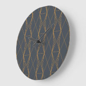 Simple, elegant, cool, trendy line graphic pattern ラージ壁時計 (傾斜)