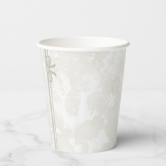 Simple Elegant Custom Name Bridal Shower 紙コップ (裏面)