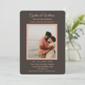 Simple Elegant Custom Photo Wedding 招待状 (スタンド正面)