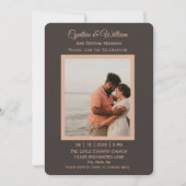 Simple Elegant Custom Photo Wedding 招待状 (正面)