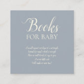 Simple Elegant Dusty Blue Books for Baby エンクロージャーカード (正面)