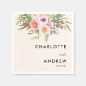 Simple, elegant eucalyptus, flowers スタンダードカクテルナプキン (正面)