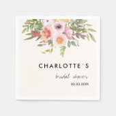 Simple, elegant eucalyptus, flowers  スタンダードカクテルナプキン (正面)