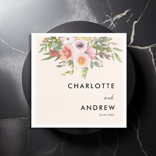 Simple, elegant eucalyptus, flowers スタンダードカクテルナプキン