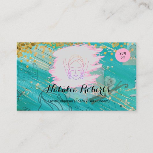 Simple Elegant  Facial Cleanser Foam Gel Cream 名刺 (正面)