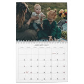 Simple Elegant Family Photo カレンダー (1月 2027)