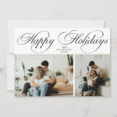 Simple Elegant Family Photo Collage Christmas シーズンカード (正面)