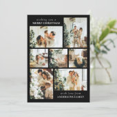 Simple Elegant Family Photo Collage Christmas シーズンカード (スタンド正面)