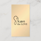 Simple Elegant Faux Gold Black Salon 紹介カード (正面)