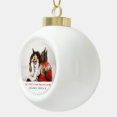 Simple Elegant First Christmas Engaged photo   セラミックボールオーナメント (右)