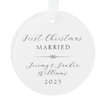 Simple Elegant First Christmas Married Custom