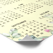 Simple Elegant Floral Botanical 2026 Calendar |  ポスター (角)