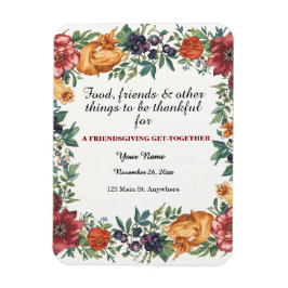 Simple Elegant Floral Friendsgiving  マグネット