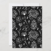 Simple Elegant Floral Pattern Wedding Invitation 招待状 (裏面)