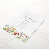 Simple Elegant Floral Wedding 箔招待状 (回転した状態)