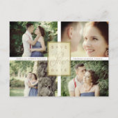 Simple Elegant Four Photos Couple in Love 案内ポストカード (正面)