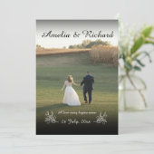 Simple Elegant Full Photo Minimalist Wedding  招待状 (スタンド正面)