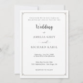 Simple Elegant Full Photo Minimalist Wedding  招待状 (裏面)