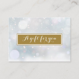 Simple Elegant Gift Certificate Snow Scene 割引カード