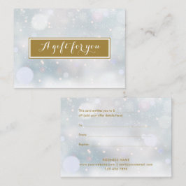 Simple Elegant Gift Certificate Snow Scene 割引カード