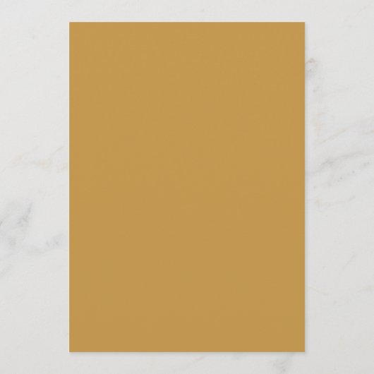 Simple Elegant Gold Monogram Wedding Menu Card (裏面)