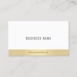 Simple Elegant Gold White Companyのプロフェッショナルの上 名刺