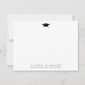 Simple Elegant Graduation Thank You Note Card 招待状 (正面)