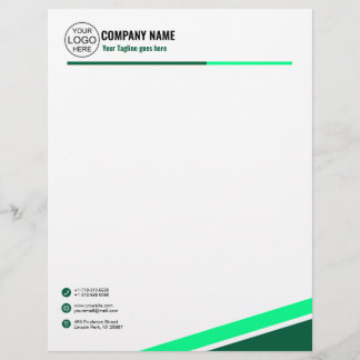 Simple elegant green レターヘッド
