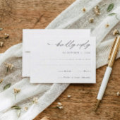 Simple Elegant Handwriting Wedding 出欠カード