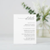Simple Elegant Handwriting Wedding Details エンクロージャーカード (スタンド正面)
