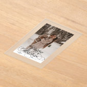 Simple Elegant Happy Holidays Photo Christmas Card アクリル招待状 (レイダウン)