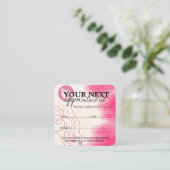 Simple Elegant Light Pink Beauty Salon 予約カード (スタンド正面)