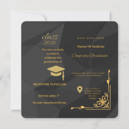 Simple Elegant MD Medical School Invite | Customiz 招待状