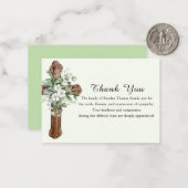Simple Elegant Memorial Bereavement Cross  ノートカード (正面/裏面インサイチュ)
