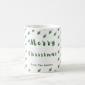 Simple Elegant Merry Christmas mug コーヒーマグカップ (中央)