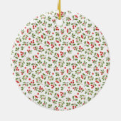 Simple Elegant Merry Christmas Photo Card Gradient セラミックオーナメント (裏面)