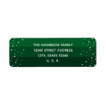 Simple Elegant Minimalist Green Christmas ラベル<br><div class="desc">Simple Elegant Minimalist Green Christmas label</div>