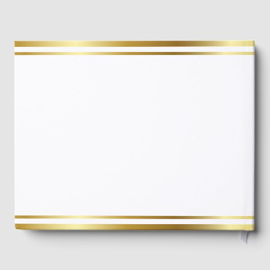 Simple Elegant Minimalist Ivory Wedding Guest ゲストブック (裏面)