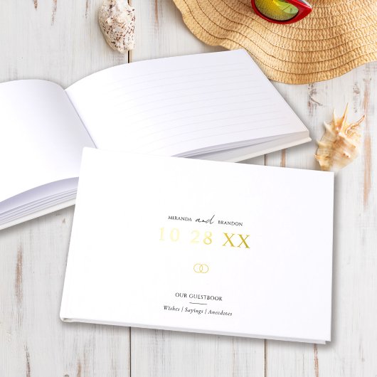 Simple Elegant Minimalist You & Me Wedding ゲストブック