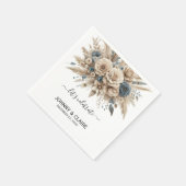 Simple Elegant Modern Boho Pampas Grass Classic スタンダードカクテルナプキン (角)