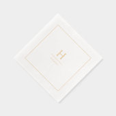 Simple Elegant Modern Classy Luxe Family Monogram 箔ナプキン (右)