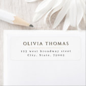 Simple Elegant Modern Classy Return Address Label ラベル (インサイチュ)
