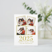 Simple Elegant Modern Happy New Year 3 photo シーズンポストカード (スタンド正面)